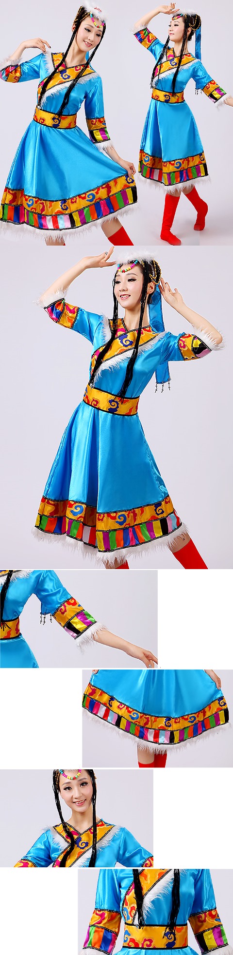 Chinese Ethnic Dancing Costume - Zang Zu (Tibetan)